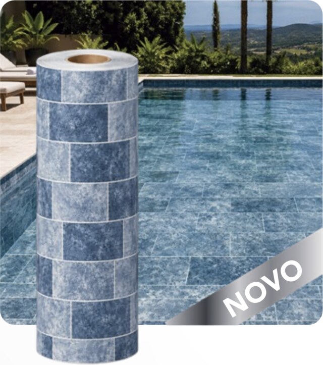 Estampa BRAVIK BLUE manta armada 1,5 mm para piscina