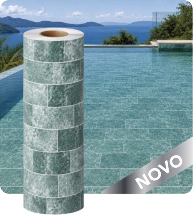 Estampa BRAVIK GREEN manta armada 1,5 mm para piscina