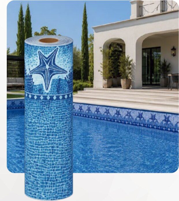 Estampa ESTRELA HAWAI MOSAICO vinil 0,7 mm para piscina