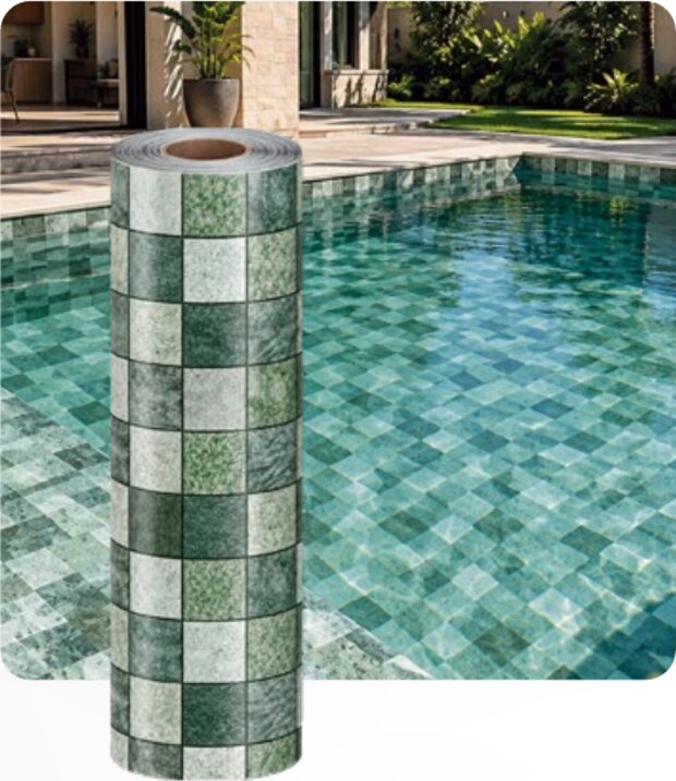 Estampa EXOTIC HIJAU vinil 0,7 mm para piscina