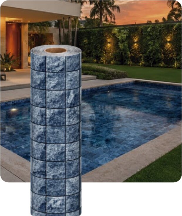 Estampa HIJAU OCEANA BLUE vinil 0,7 mm para piscina