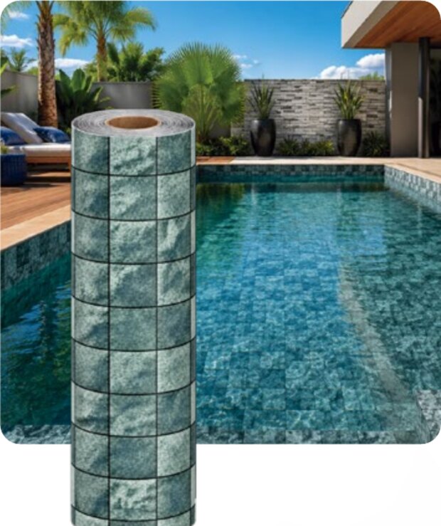 Estampa HIJAU OCEANA GREEN vinil 0,7 mm para piscina